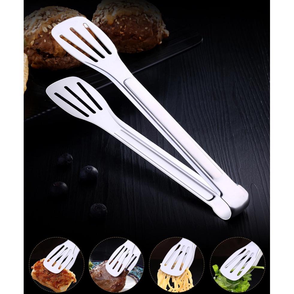 DỤNG CỤ KẸP GẮP THỨC ĂN, THỰC PHẨM, ĐỒ NÓNG, GẮP ĐÁ ĐA NĂNG BẰNG INOX CHUYÊN DỤNG CHO NHÀ BẾP