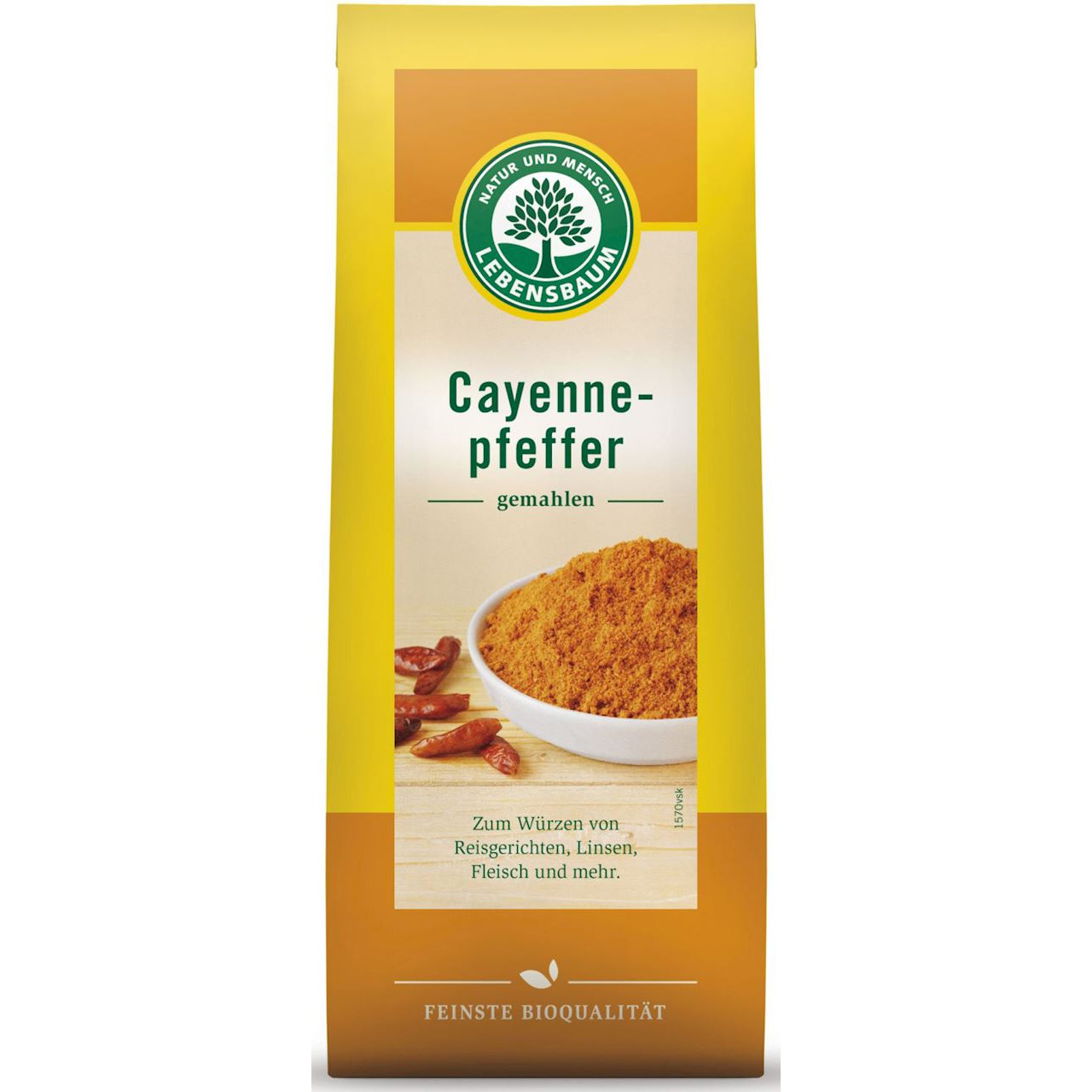 Bột ớt Cayenne hữu cơ Lebensbaum 50g