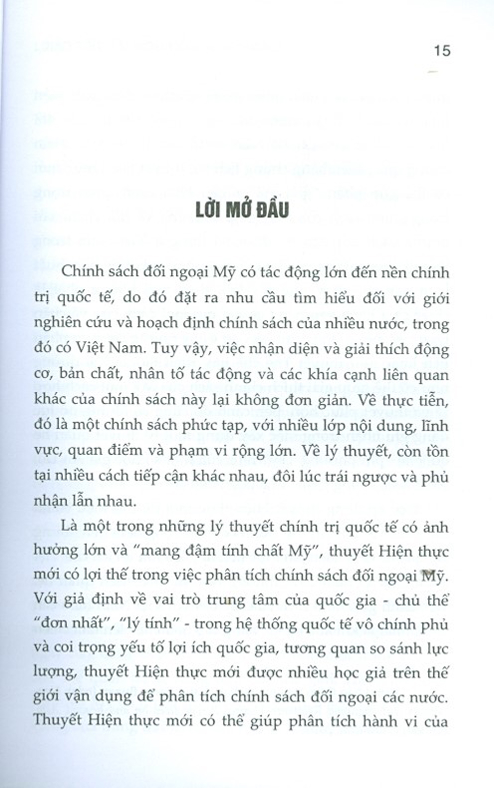 Chính Sách Đối Ngoại Mỹ: Tiếp Cận Từ Thuyết Hiện Thực Mới Và Trường Hợp Việt Nam Sau Khi Bình Thường Hóa Quan Hệ Đến Nay (Sách Chuyên Khảo)