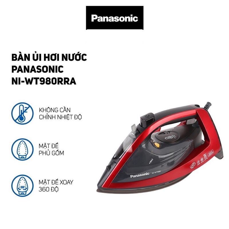 Bàn Ủi Hơi Nước Panasonic NI-WT980RRA - Hàng Chính Hãng