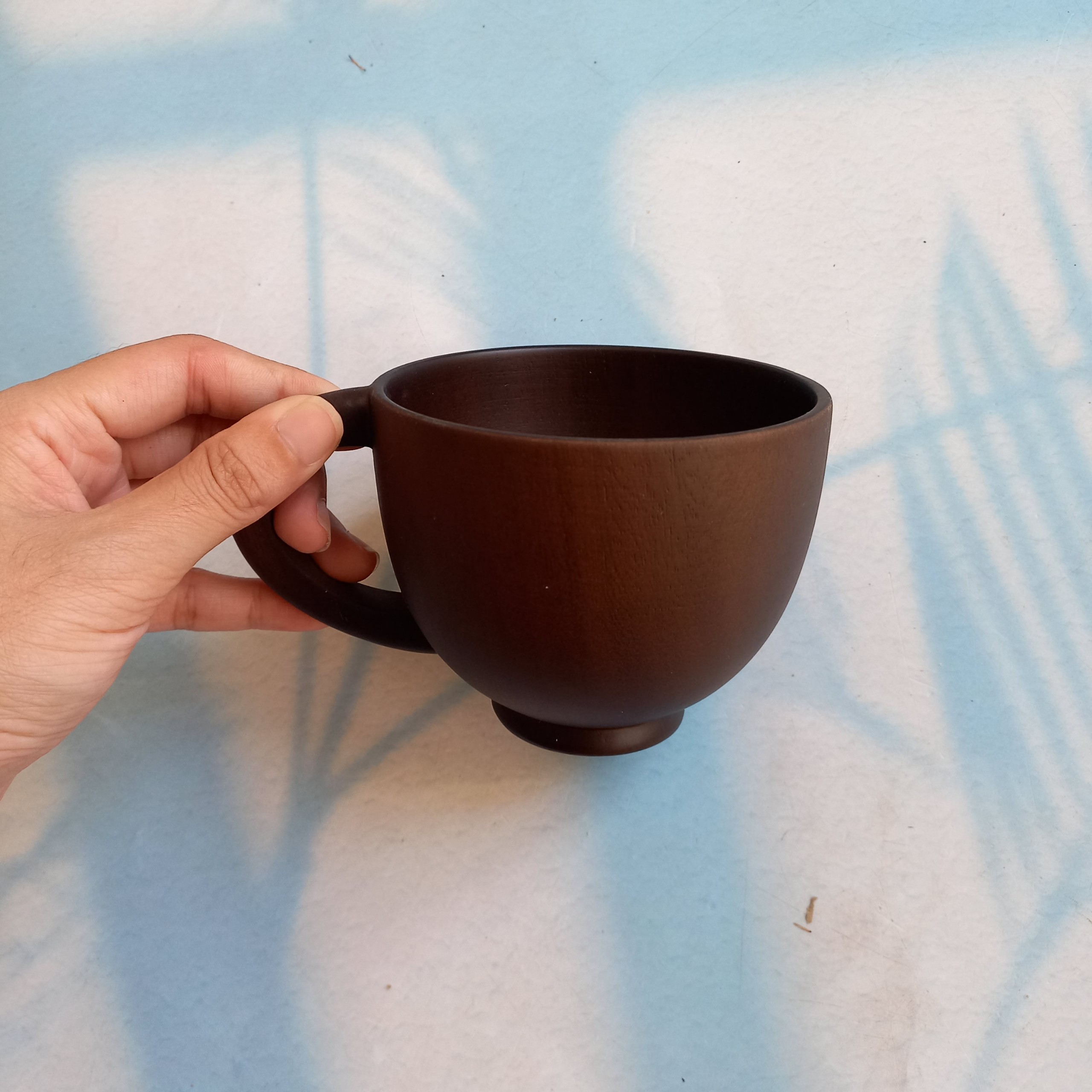 Cốc Gỗ có quai cầm màu tự nhiên/óc chó, Cốc Uống Trà, Cà Phê Nhâm Nhi Chill Chill