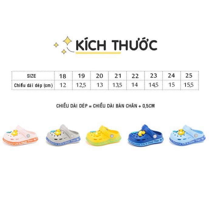 Dép sục trẻ em DTE1 cho bé trai và gái đủ size từ 18 đến 25 nhiều màu cực xinh năng động khỏe khoắn