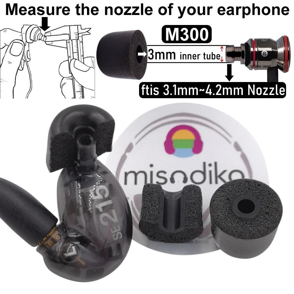 Set 3 Cặp Nút Tai Nghe Thay Thế Bằng Cao Su Non Cho Misodiko M300