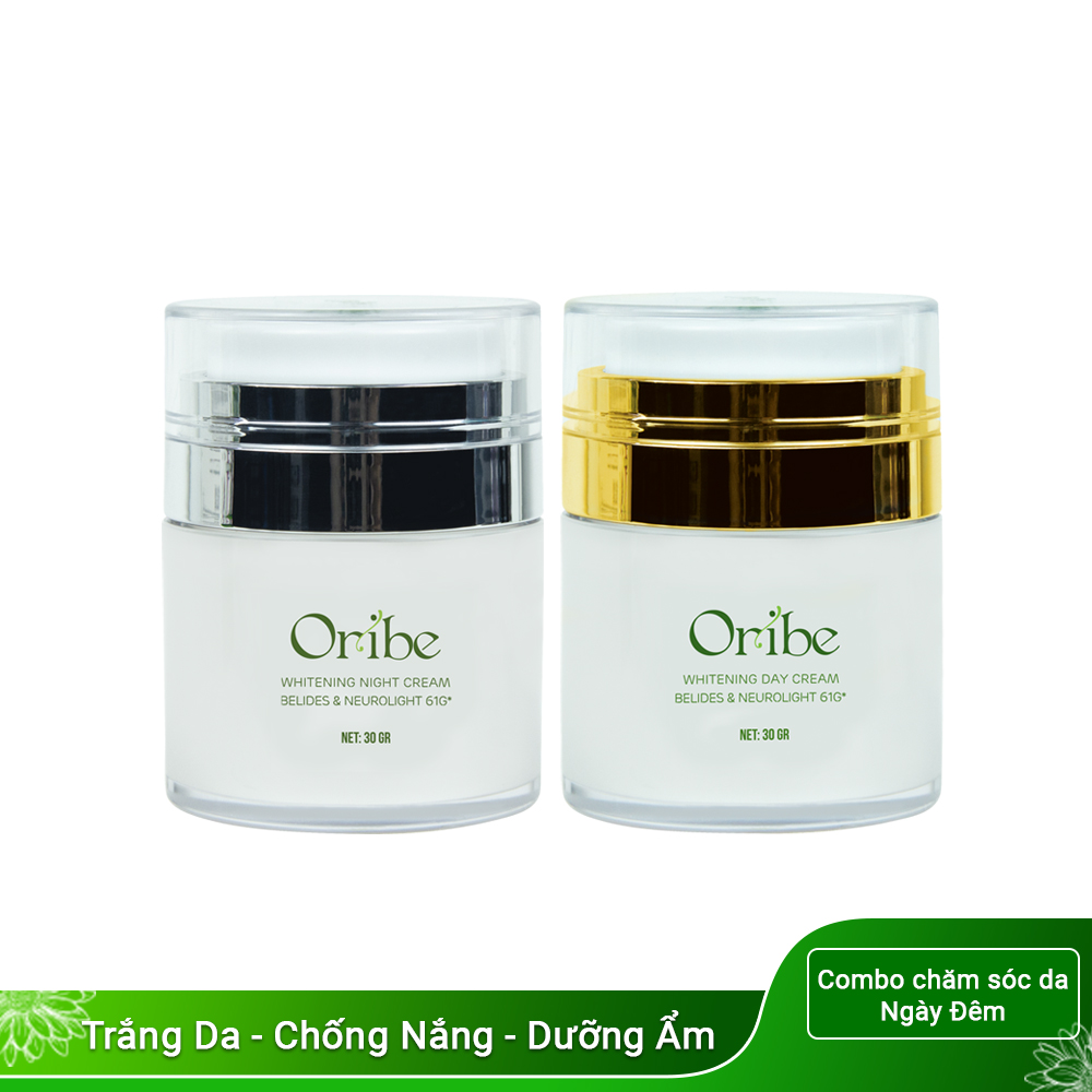 Bộ Sản Phẩm Dưỡng Trắng Da Ban Ngày Và Ban Đêm Oribe Giúp Da Trắng Mịn Màng Dưỡng Ẩm Chuyên Sâu Cho Da Chắc Khỏe Căng Mướt 30g/hủ