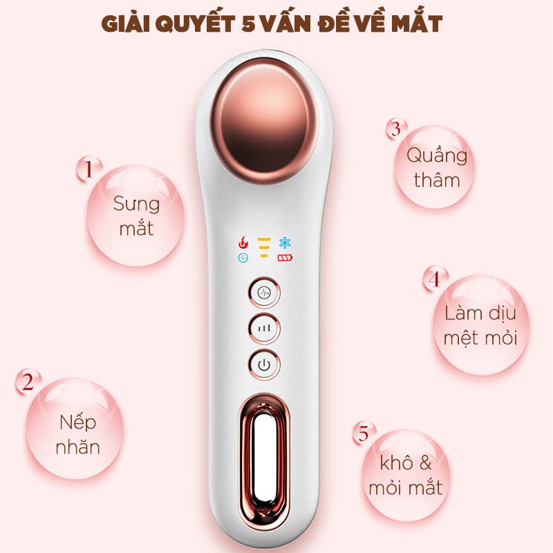 Máy Massage Mắt Nóng Lạnh MSY-E001, Mát Xa Thâm Quầng, Nếp Nhăn, Bọng Mắt