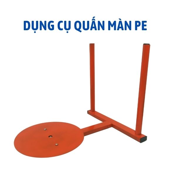 Dụng cụ quấn màn pe, dạng 2 lõi, bàn xoay giúp đóng gói hàng hóa nhanh chóng nhẹ nhàng. Chịu tải 70kg