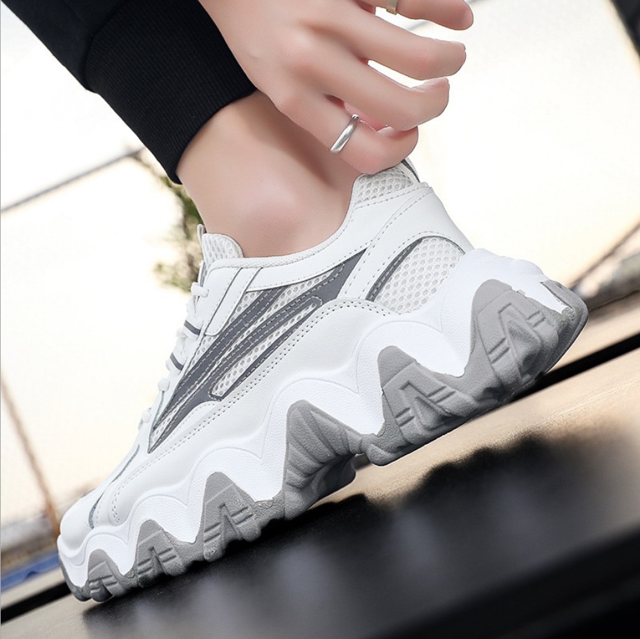 Giày nam, giày sneaker thể thao nam đế độn tăng chiều cao 5cm, phản quang  QA345