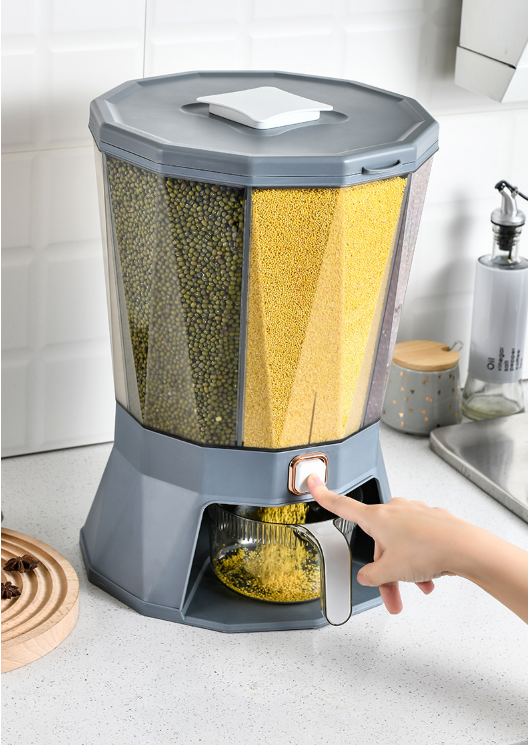 Hộp Đựng Ngũ Cốc 4 Ngăn Kháng Khuẩn 5-Cereal DIAMOND Box BPA