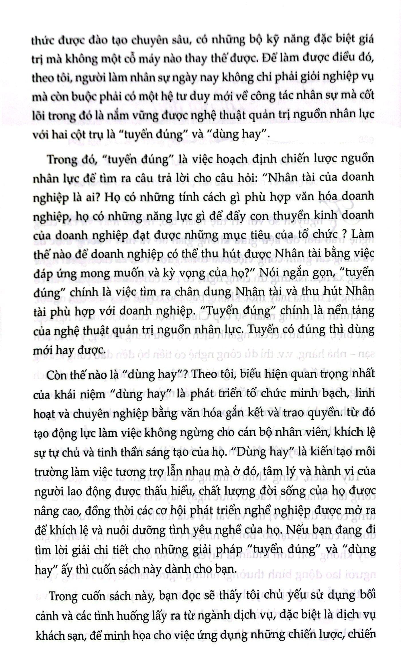 Tuyển Đúng Dùng Hay - Nghệ Thuật Quản Trị Nguồn Nhân Lực