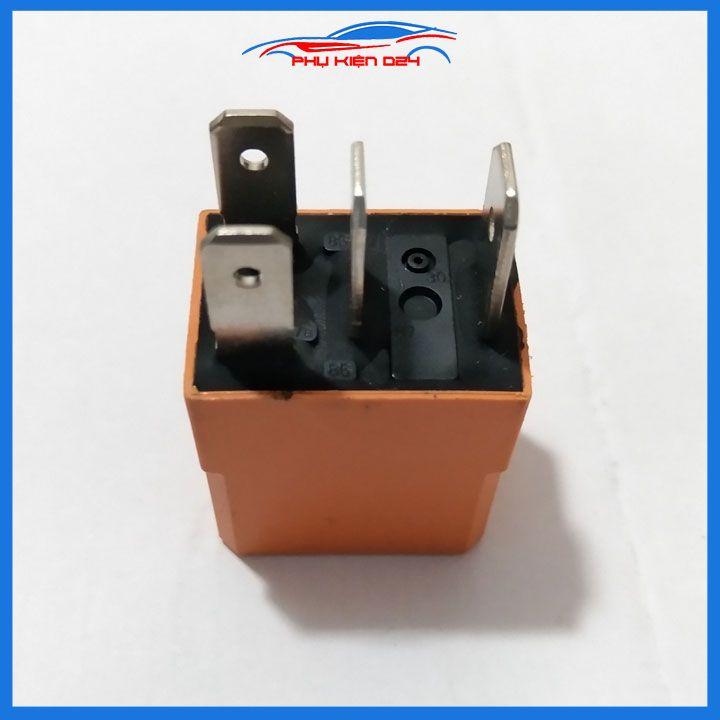 Rơ le, relay điều hòa ô tô 4 chân chịu dòng 40A điện áp 12V/24V hai màu đỏ, cam