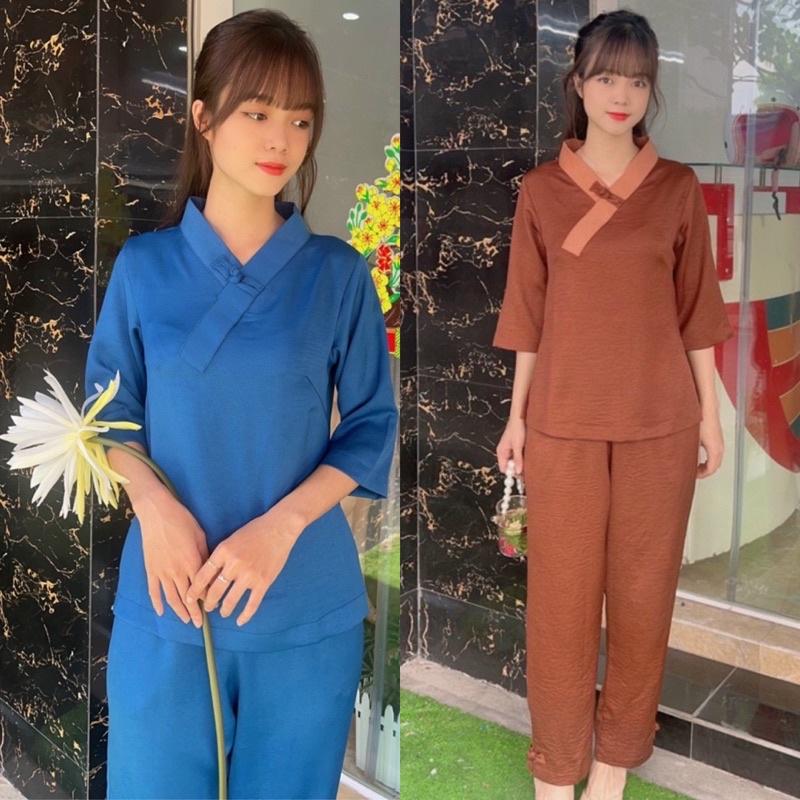 Đồ Lam Đi Chùa # Tim Bầu Trơn Lụa