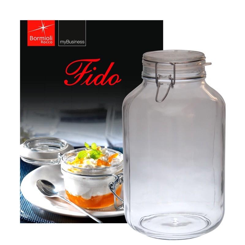 Hũ thủy tinh nắp cài Fido 5000ml