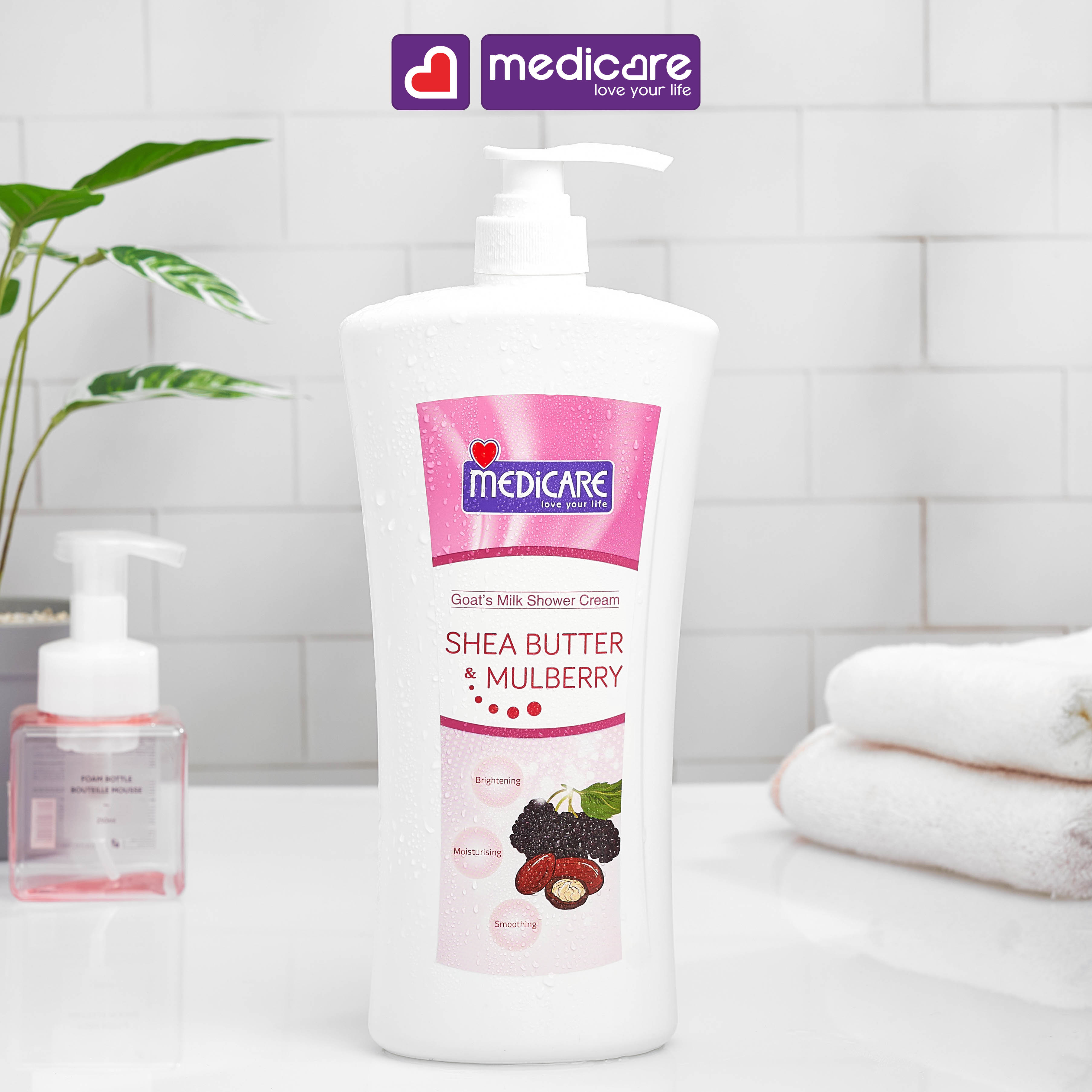 Sữa tắm dê bơ đậu mỡ dâu tằm MEDiCARE 1 Lít