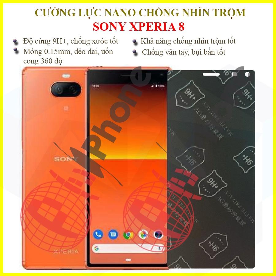 Dán chống nhìn trộm  dành cho Sony Xperia 8 - Dán cường lực dẻo nano 9H+