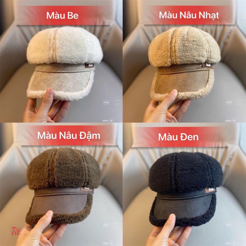 Mũ Beret len Lông Cừu Phong Cách Hàn Quốc Dễ Phối Đồ - Mũ Lưỡi Trai Nữ - Loại 1 - HÀng Chính Hãng MINIIN