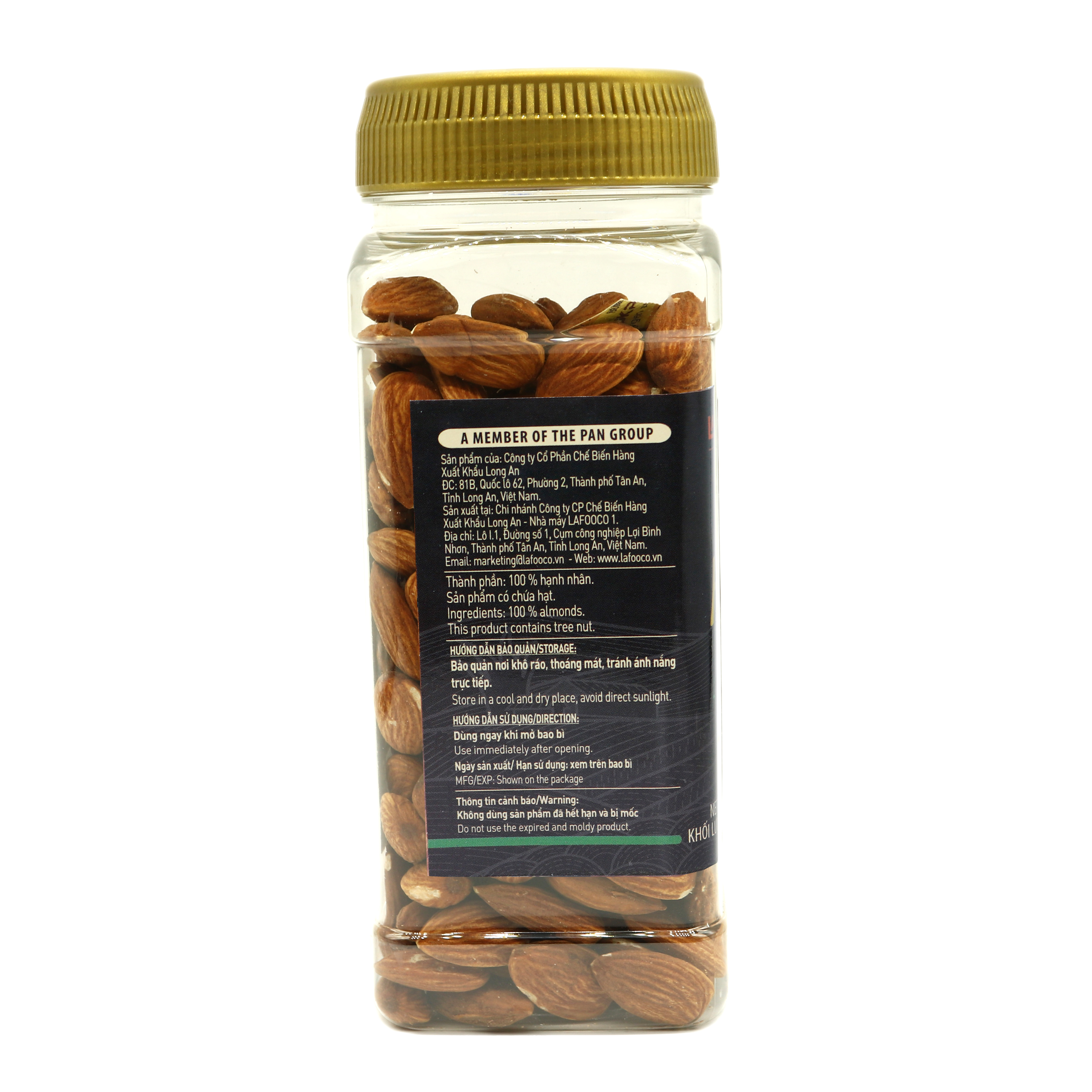 Hạt Hạnh Nhân Mỹ Rang Không Muối Dinh Dưỡng 270g LAFOOCO Unsalted Almond