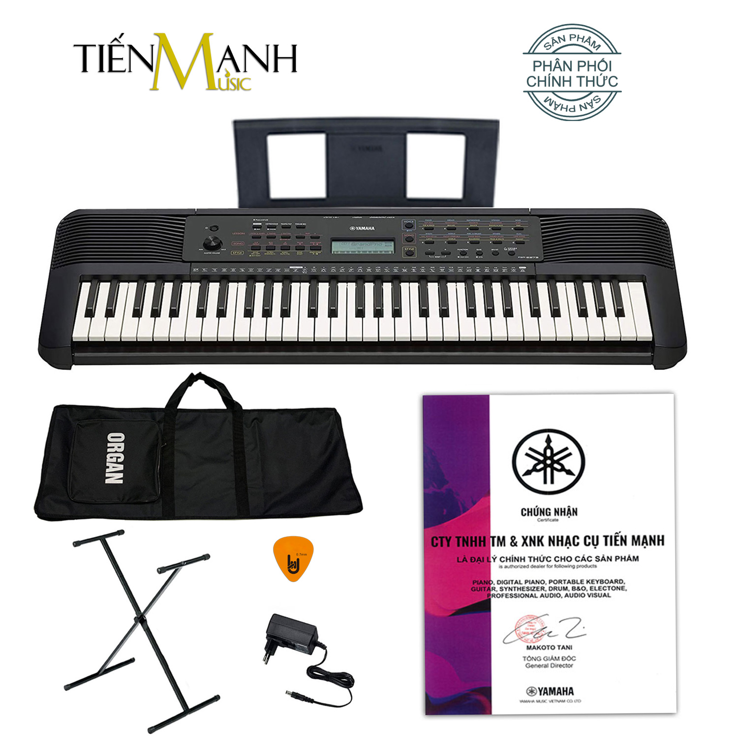 Bộ Đàn Organ Yamaha PSR-E273 - Đàn, Chân, Bao, Nguồn Keyboard PSR E273 Hàng Chính Hãng - Kèm Móng Gẩy DreamMaker