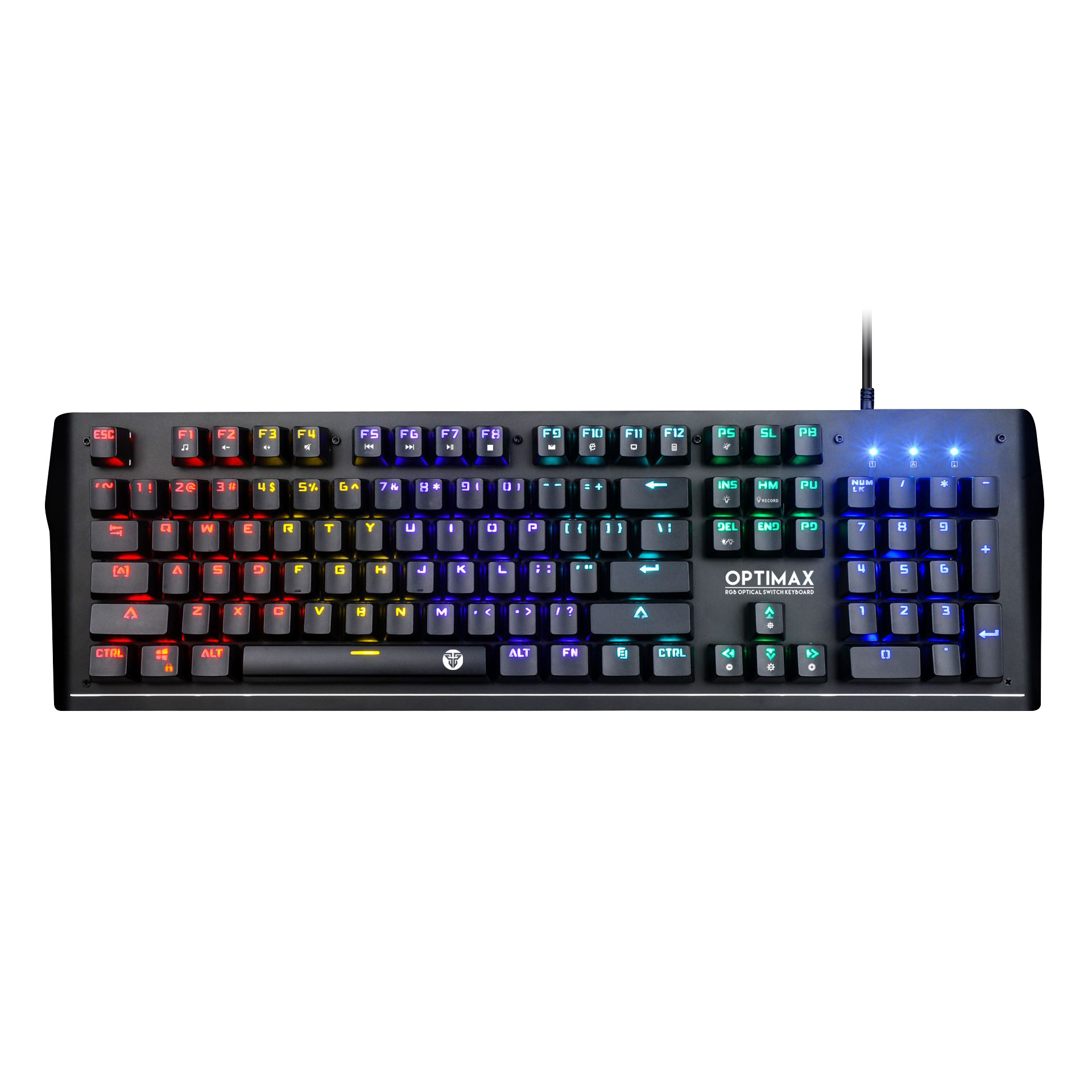 Bàn phím cơ Gaming Fantech MK885 OPTIMAX Full-sized RGB Optical Blue Switch Full Anti-Ghosting - Hàng chính hãng