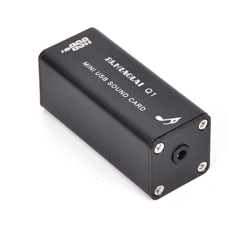 DLHiFi Q1 PCM2704 Kỹ Thuật Số ĐẮC Laptop Máy Tính Bên Ngoài Âm Thanh HiFi Thẻ Đầu Vào 3.5 Đầu Ra Tín Hiệu Cáp USB Cho Bộ Khuếch Đại