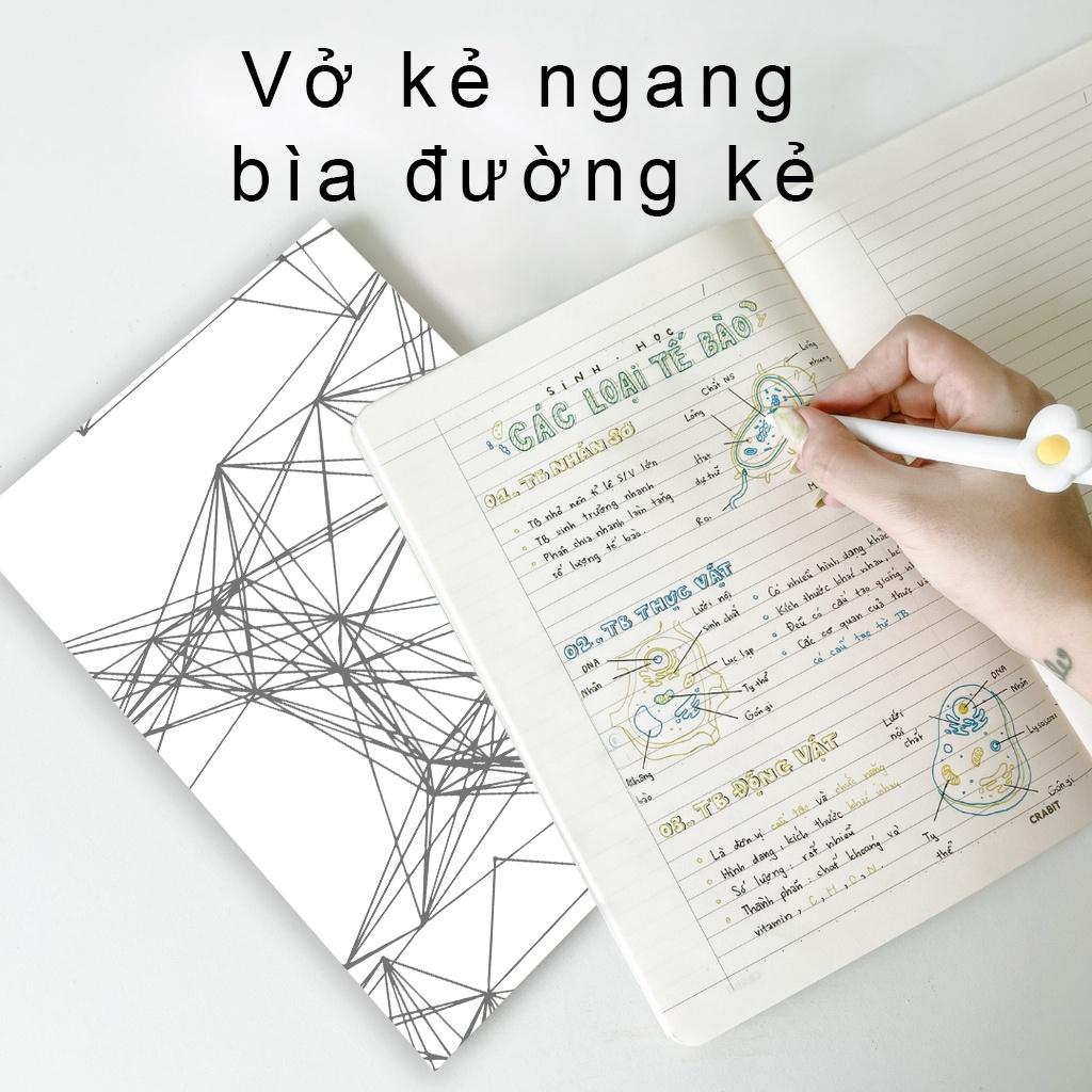 Vở kẻ ngang caro bìa Pattern 80tr 120tr 160 trang Self Planner