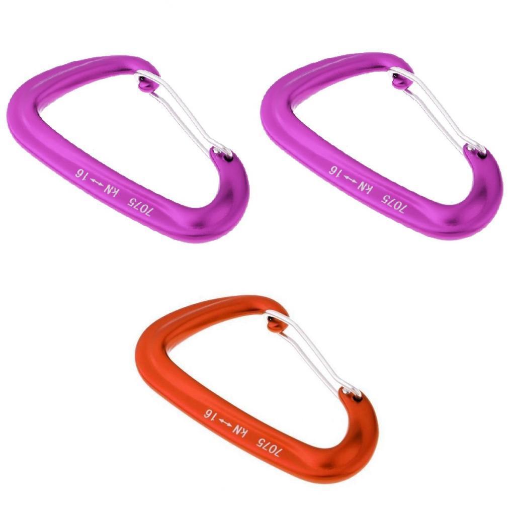 3x Aluminum  Hammock Safety Carabiner  Keychain Buckle