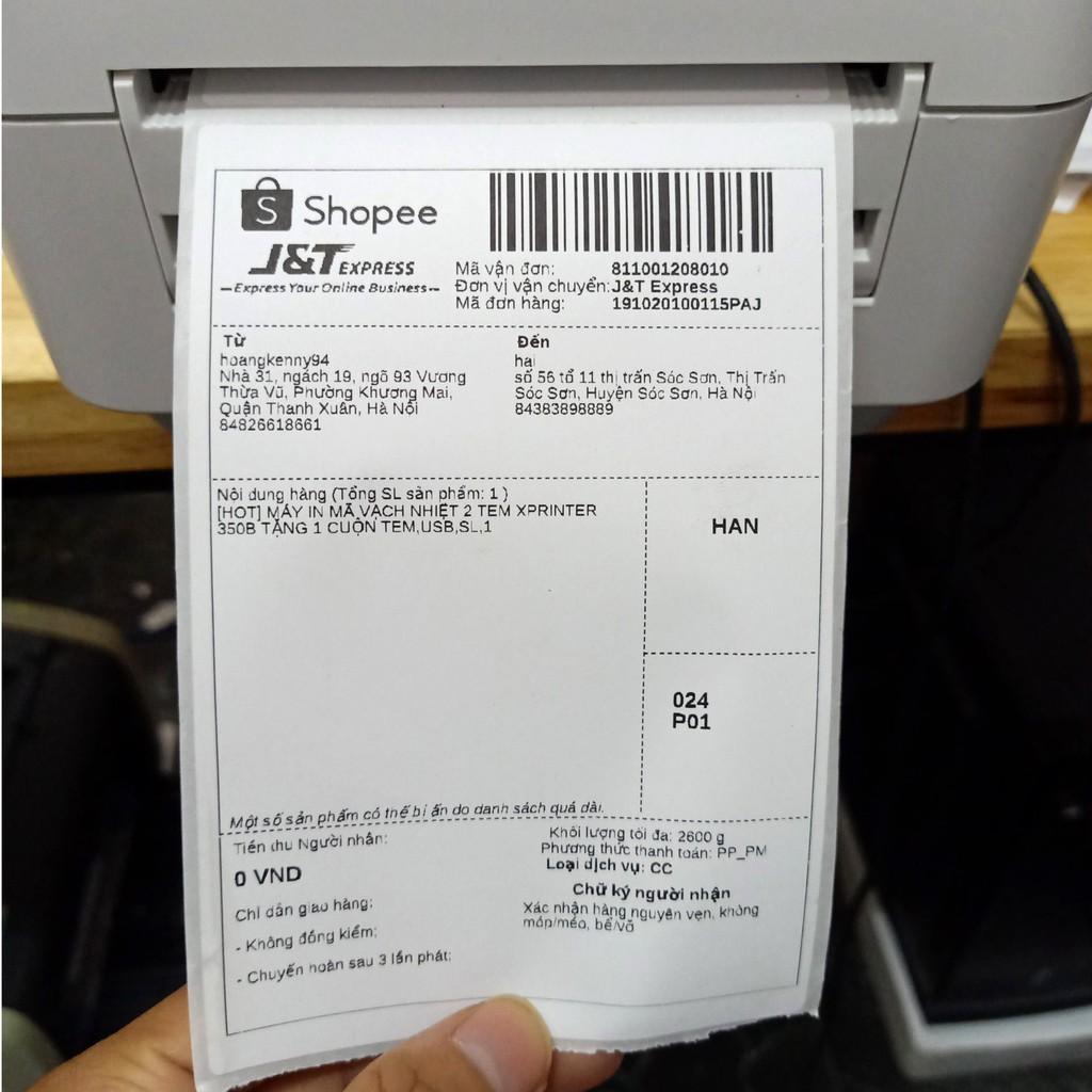 1000 tờ giấy in nhiệt A6 100x150 3 lớp dùng cho máy in nhiệt chuyên dụng