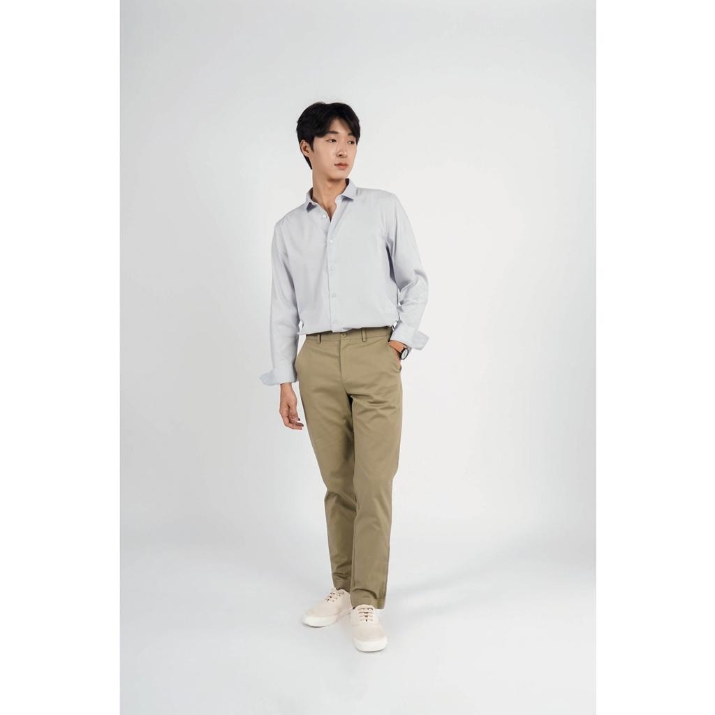 QUẦN KAKI NAM DOBBY form slim fit 2 màu có độ co giãn nhẹ - 10F21PCA015 | LASTORE MENSWEAR