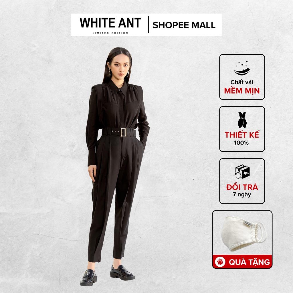 Quần Baggy Công Sở Nữ WHITE ANT JOCASTA CASE BAG SHIRT Thiết Kế Xếp Ly Với Phần Đùi Rộng, Phần Gấu Ôm Sát 160200072