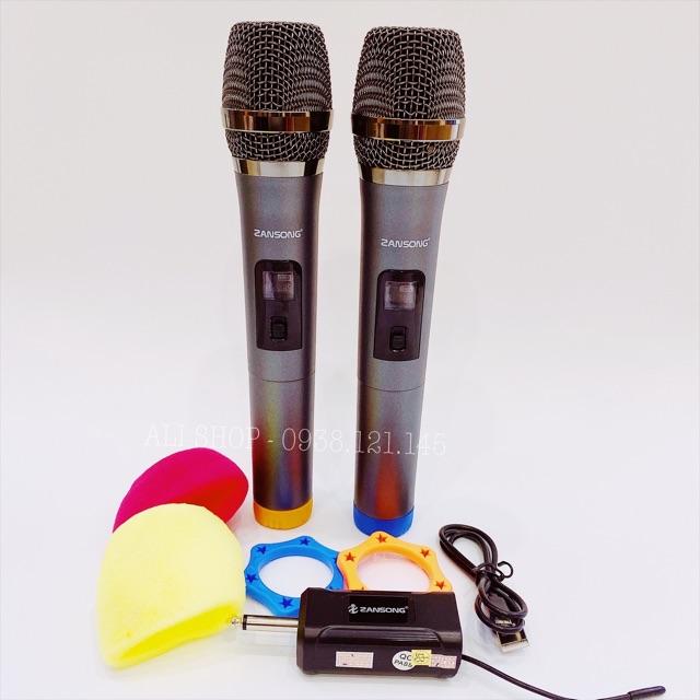 Bộ 2 Micro Bluetooth Karaoke Zansong V19 Chất Lượng Cao Nâng Cấp Mic V12