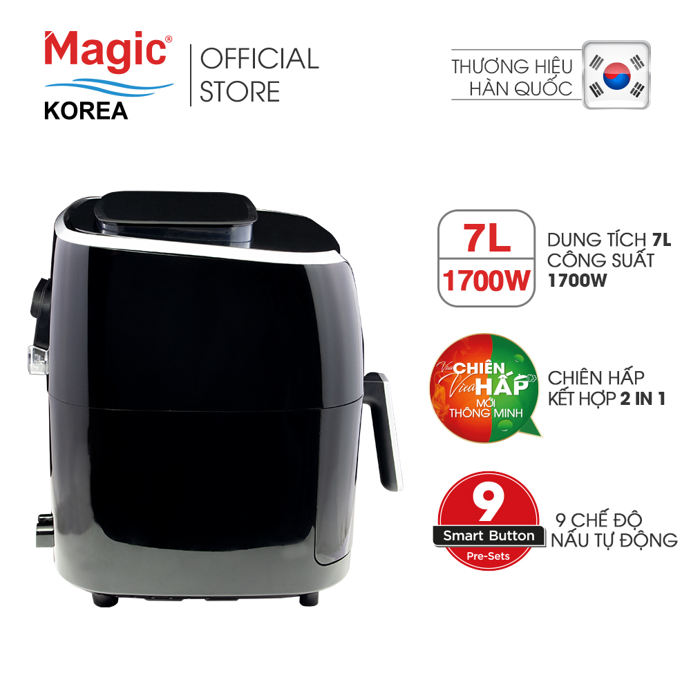 Nồi chiên không dầu kết hợp hấp Magic Korea A700 7L - Hàng chính hãng