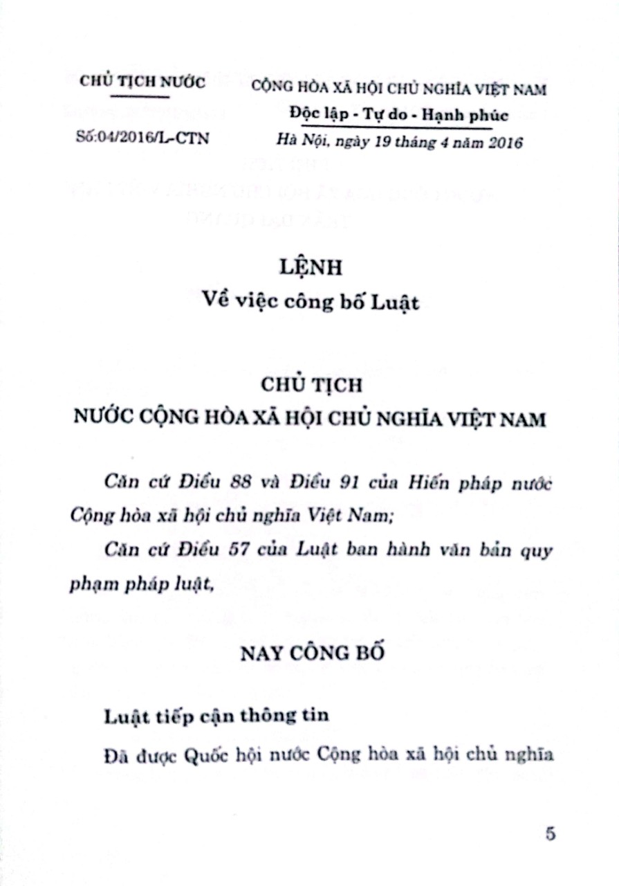 Luật Tiếp cận thông tin