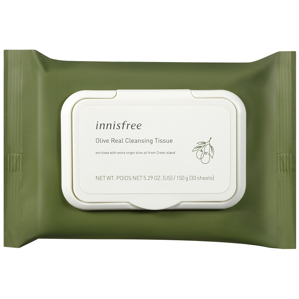 Khăn Ướt Tẩy Trang Hương Ô Liu Innisfree Olive Real Cleansing Tissue (30 Tờ) - 131171426