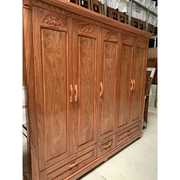 Tủ áo 5 cánh gỗ hương đá