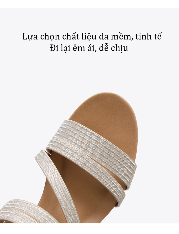 Giày quai ngang nữ giày sandals nữ dép quai hậu nữ cao 5 cm - 1418-438