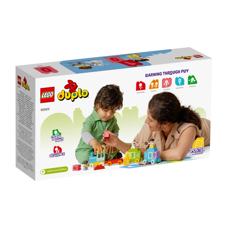 Đồ Chơi Lắp Ráp LEGO Duplo Tàu Lửa Học Đếm Số 10954  Cho Bé Trên 1 Tuổi