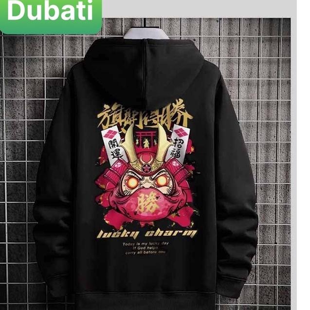 ÁO KHOÁC HOODIE NAM NỮ DÀY PHOM FORM RỘNG QUỶ ONI SAMURAI VIP CHẤT NỈ CHỐNG LẠNH NẮNG, NÓNG ĐÔNG HÈ - DUBAI FASHION