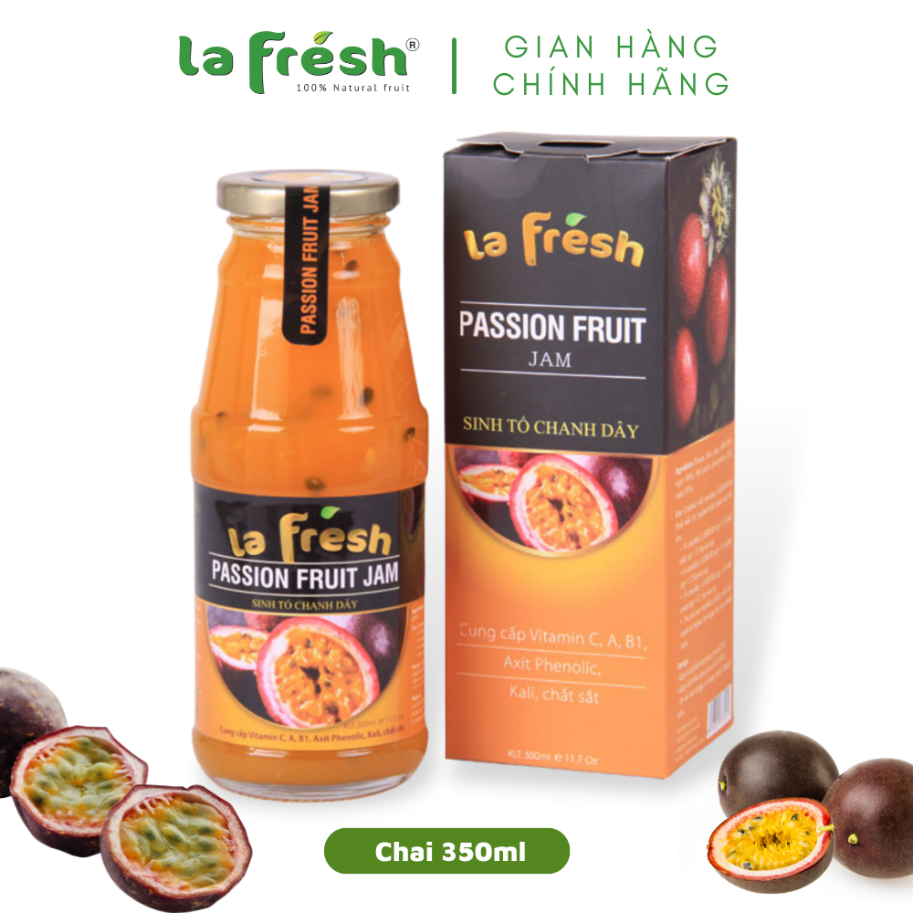 Sinh Tố Chanh Dây Lafresh Đà Lạt Chai Thủy Tinh 350ml