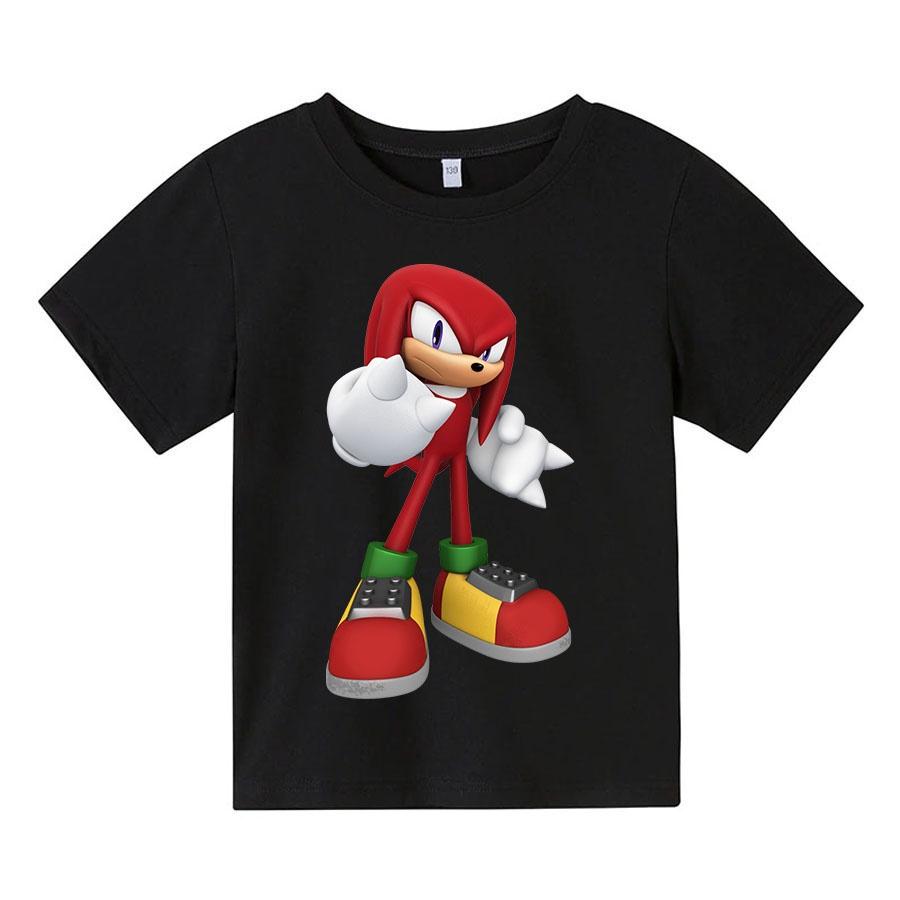 Áo thun trẻ em Sonic đỏ Có size người lớn, King Cotton
