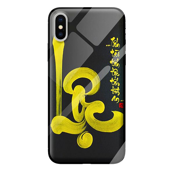Ốp kính cường lực cho iPhone XS MAX thư pháp 23 - Hàng chính hãng