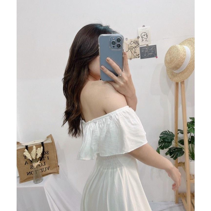 ĐẦM TRẮNG ĐI TIỆC, ĐI BIỂN MẶC 2 KIỂU XỊN SÒ