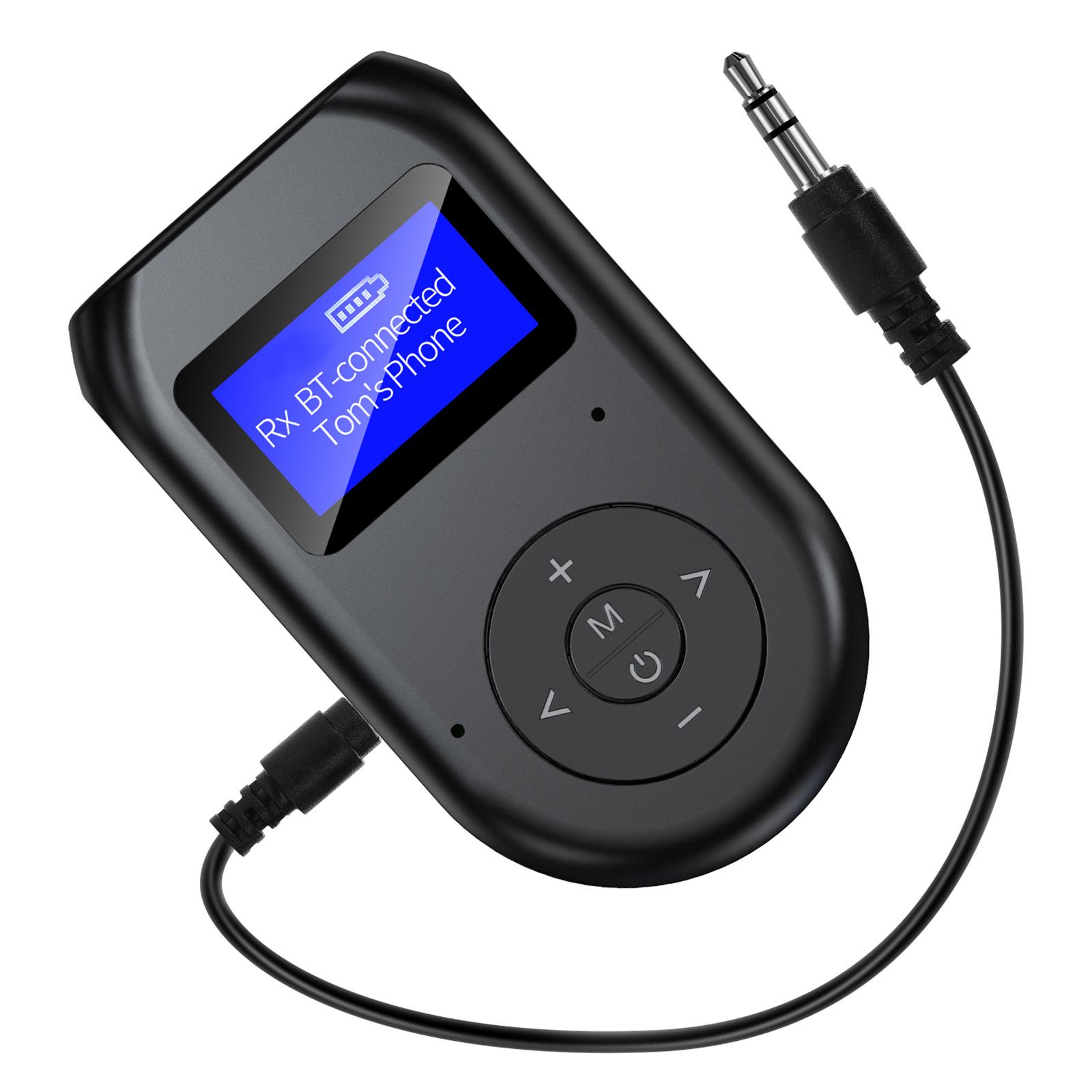 Bộ thu phát âm thanh BT-11 Bluetooth 5.0 không dây màn hình LCD 3.5mm AUX với Mic cho loa TV