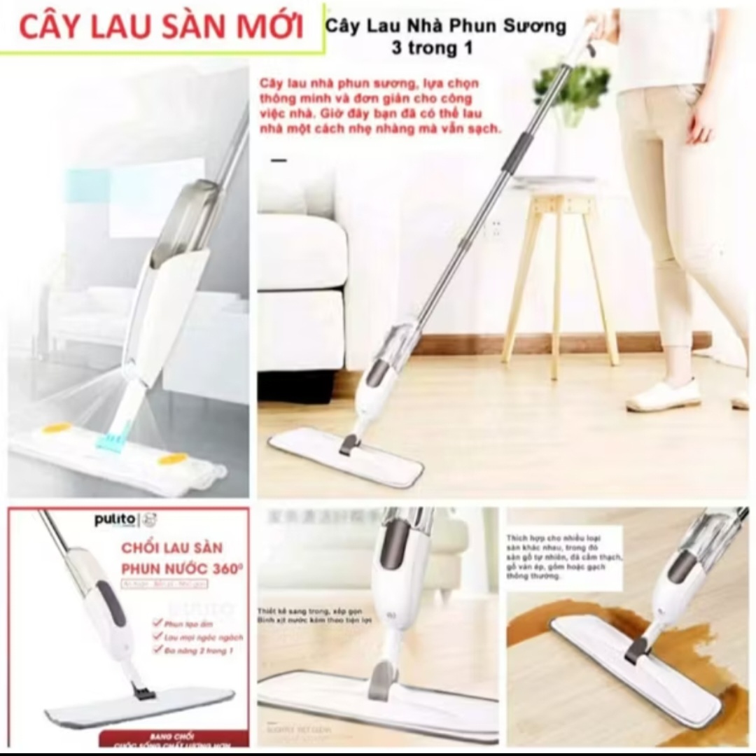 CÂY LAU NHÀ PHUN SƯƠNG THÔNG MINH CHO MỌI GIA ĐÌNH