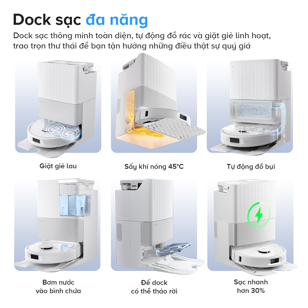 [Bảo Hành 24T] Robot Hút Bụi Lau Nhà Roborock QRevo C Pro Lực Hút 18.500 Pa, Lau Sát Cạnh - Chính Hãng