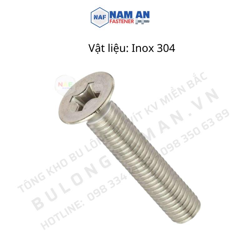 200 con Vít đầu bằng inox 304 M4, M5, Vít Bake đầu bằng , ốc vít Inox 304 M4x10, M5x10