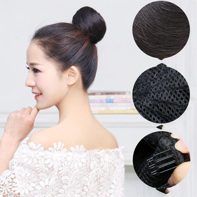 Tóc giả búi tròn    tóc giả búi tròn tư nhiên