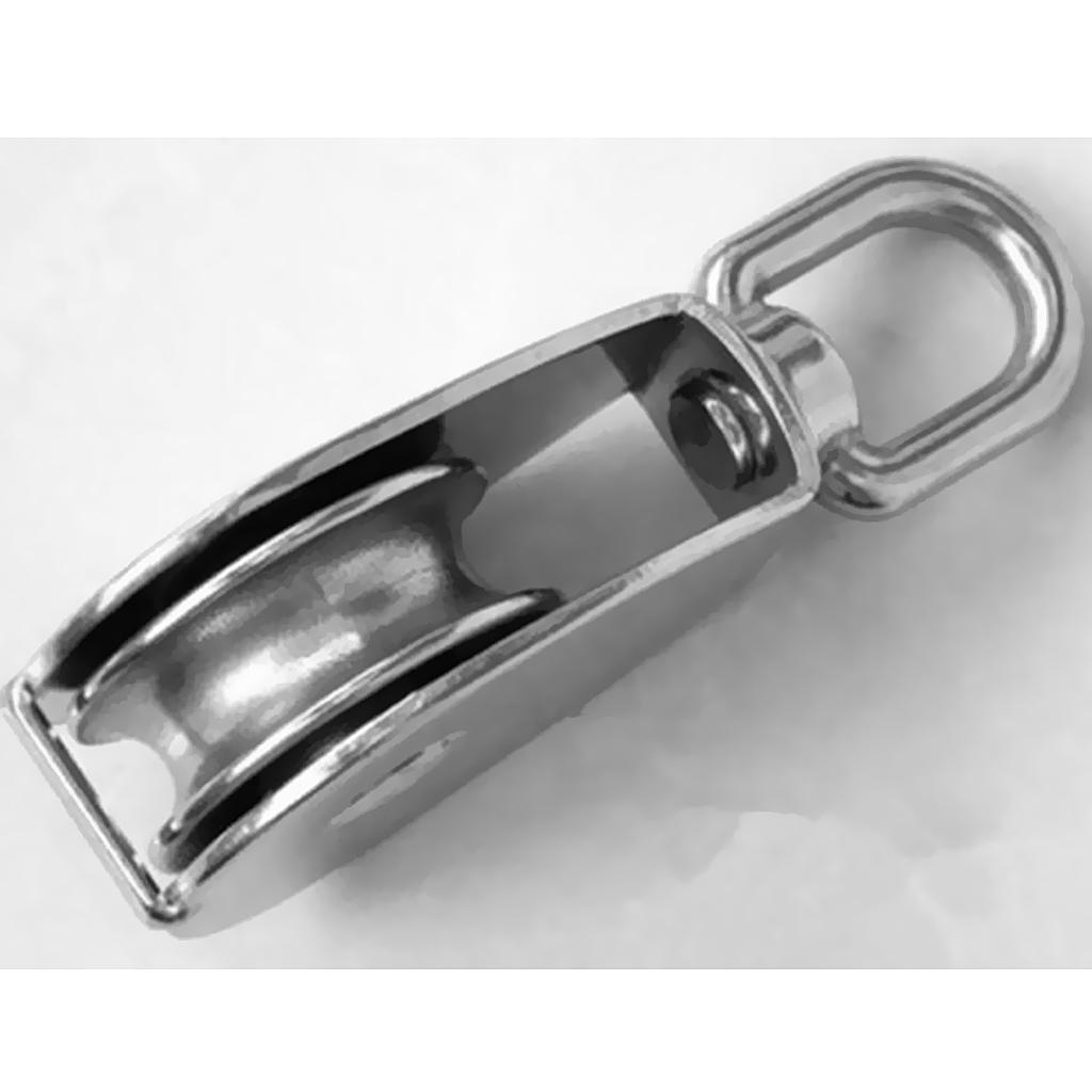 2 Pieces 304 Stainless Steel Swivel Sheave Rigging Pulley Block Heavy Duty