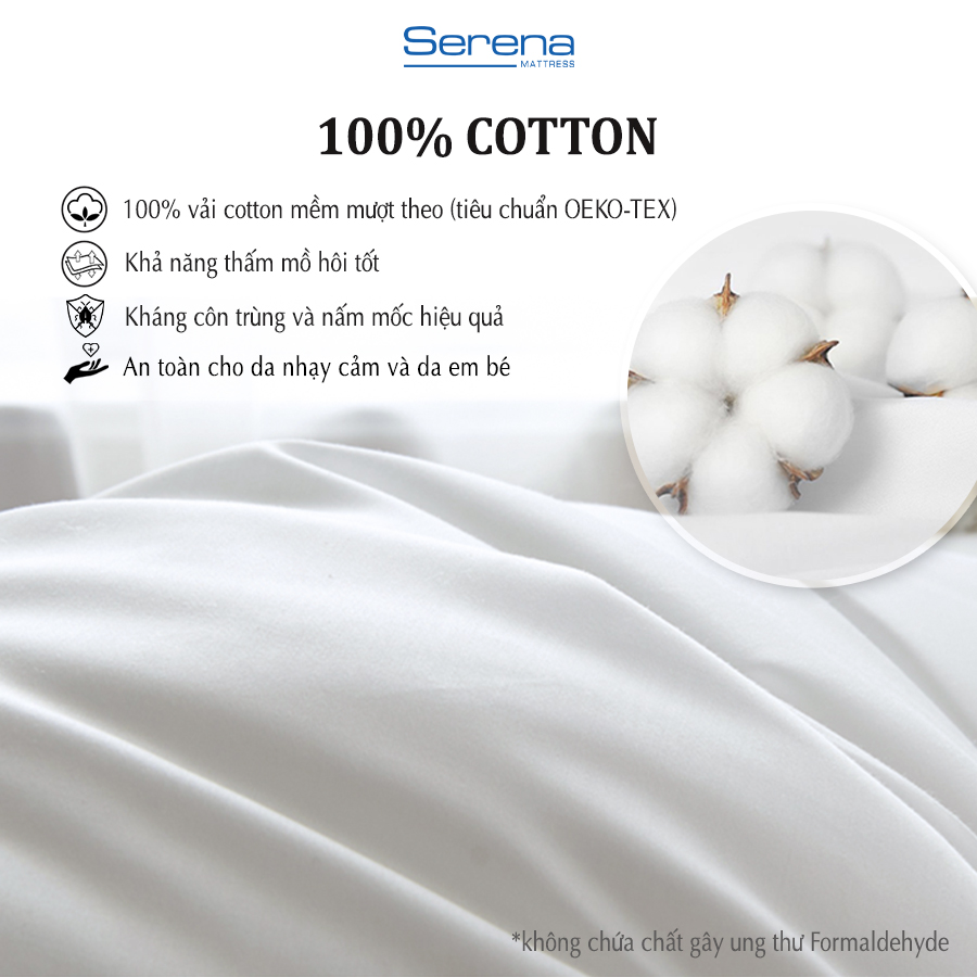 Nệm Topper dầy 10cm lông vũ Microfiber SERENA cao cấp - tấm chăn lót đệm niệm topper toper nệm lông vũ trải sàn giường ngủ khách sạn dày 1m2 1m4 1m6 1m8 chính hãng