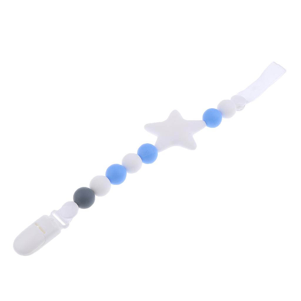 Cute Baby Hand Made Pacifier Clip Chain Food Grade Silicone
