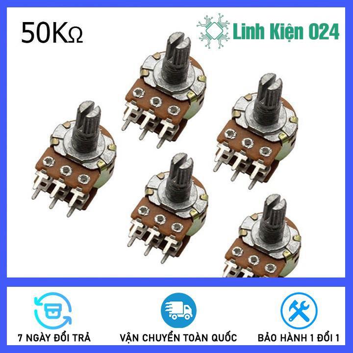 Bộ 5 biến trở Volum, triết áp Đôi 50K