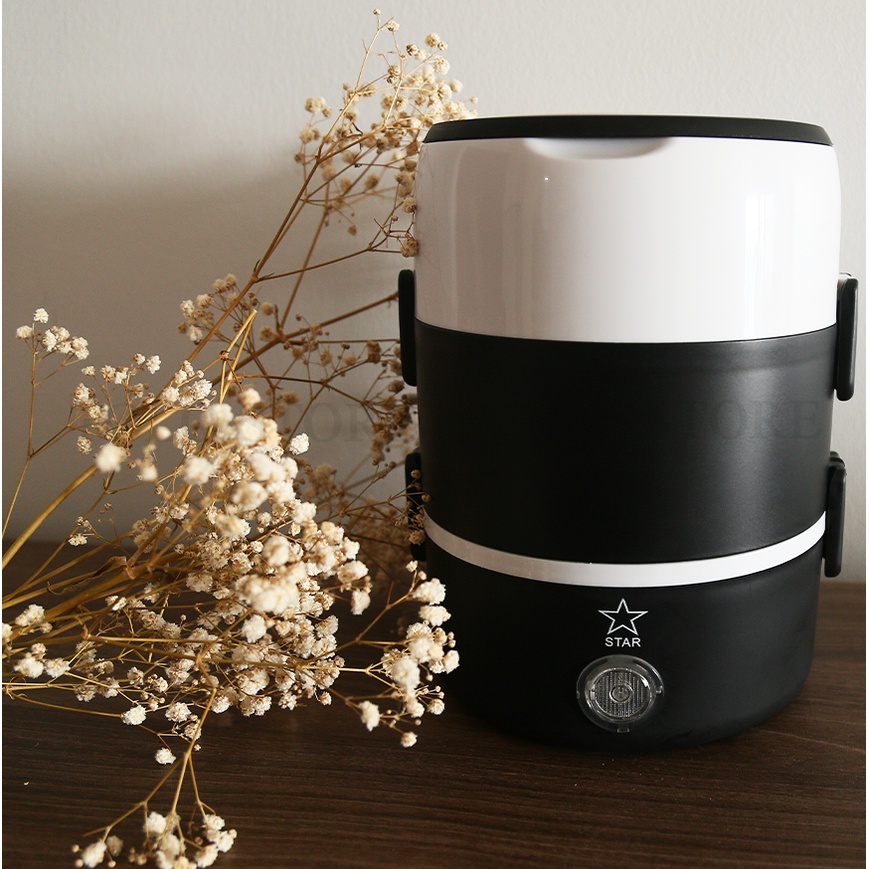 Cặp Lồng Cơm 3 Tầng Giữ Nhiệt – Hộp Đựng Cơm Cắm Điện 3 Tầng Cao Cấp Văn Phòng Đựng Thức Ăn Chính Hãng